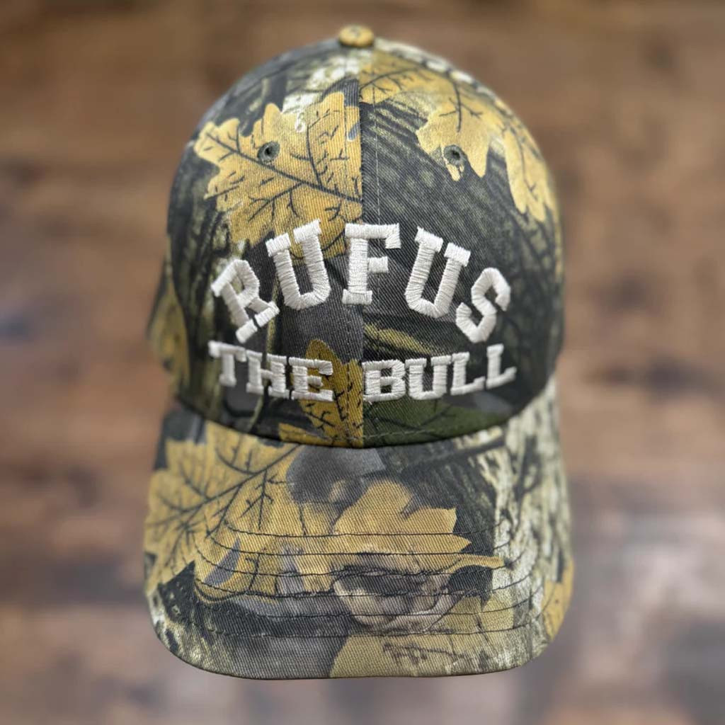 Rufus The Bull Merch Rufus The Bull Real Tree Camo Hat Embroidered Gifts For Dad