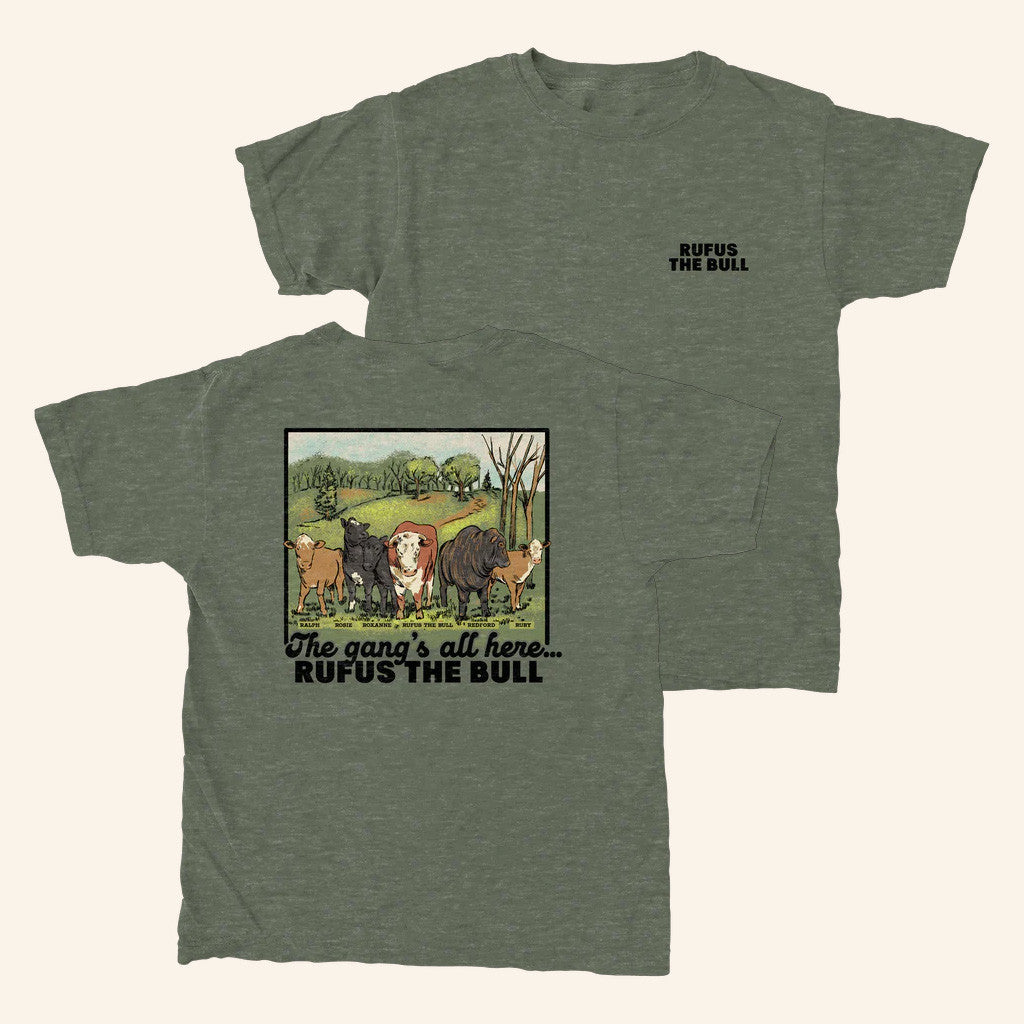 Rufus The Bull Merch The Gang's All Here T-Shirt Best Gifts For Him Rufus The Bull Merch The Gang's All Here T-Shirt Best Gifts For Him