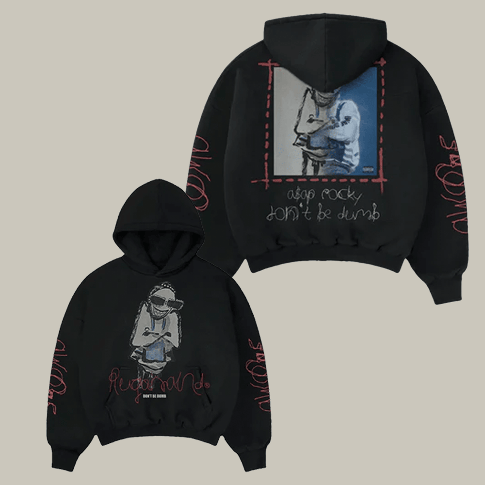 Rugahand ASAP Rockey Hoodie Don't Be Dumb Album Trendy Clothing ASAP Rockey Fan Presents