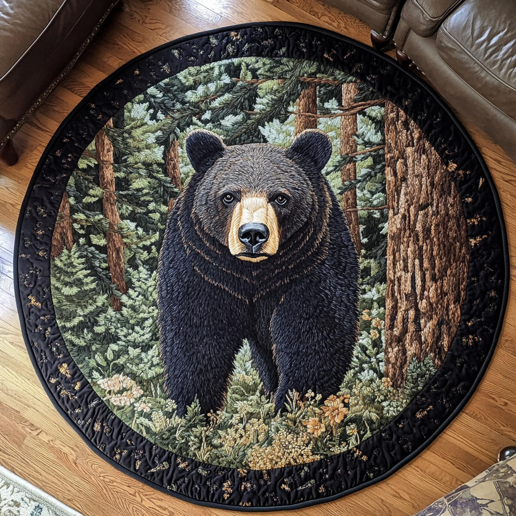 Rugged Quilted Round Mat Entryway Rug Ideas Unique Bear Gifts