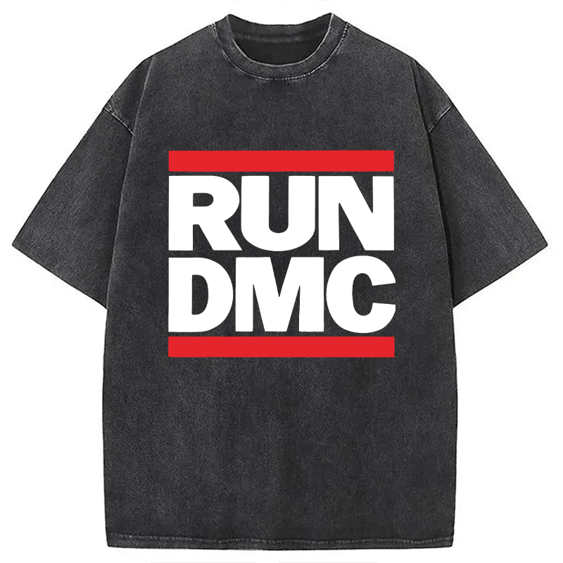 Run DMC Official Logo Washed T-Shirt Everyday Comfort Graphic Shirt Gifts For Brother