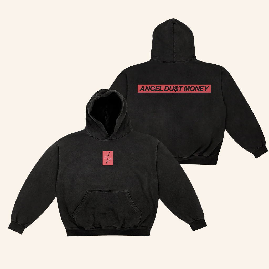 Run For Cover Records Merch Angel Dust Block Logo Hoodie Christmas Present Ideas For Him Run For Cover Records Merch Angel Dust Block Logo Hoodie Christmas Present Ideas For Him