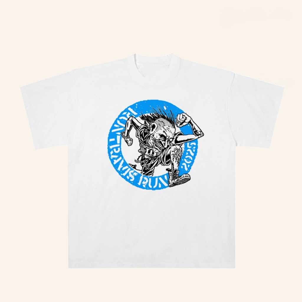 Run Travis Run Merch RTR Punk Circle Logo White Shirt Xmas Gifts For Men Run Travis Run Merch RTR Punk Circle Logo White Shirt Xmas Gifts For Men