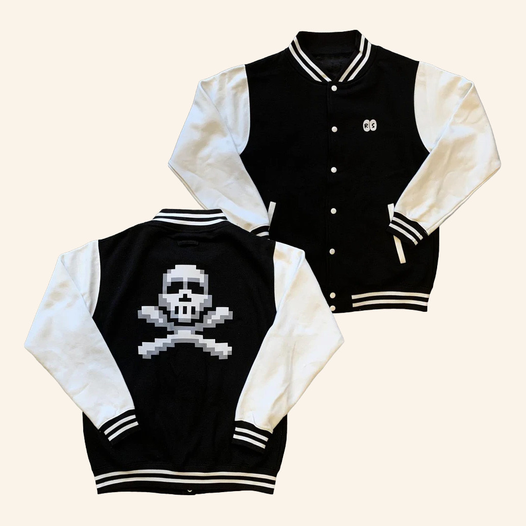 RuneScape Merch PK Skull Varsity Jacket Best Gifts For Boyfriend