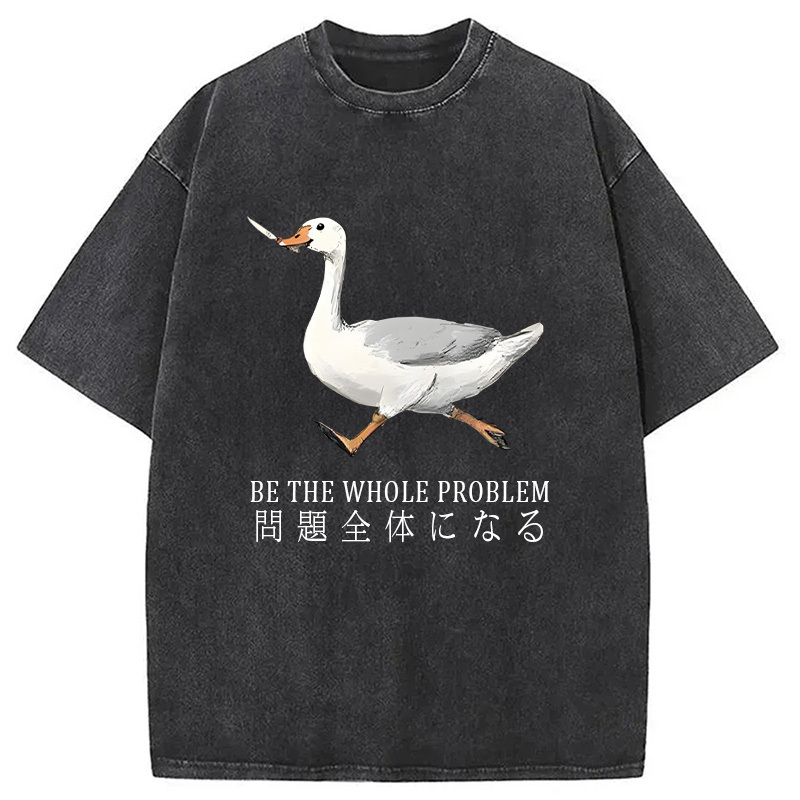 Running Stupid Goose Washed T-Shirt Soft Comfortable Daily T Shirt Gifts For Best Friend