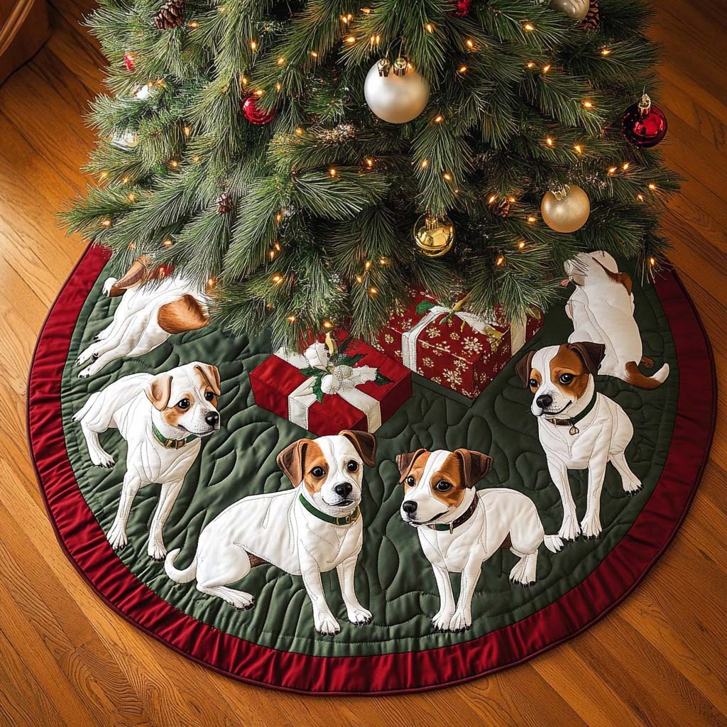 Russell Adventure Christmas Quilted Tree Skirt Classic Christmas Home Decor Merry And Bright Holiday Decor