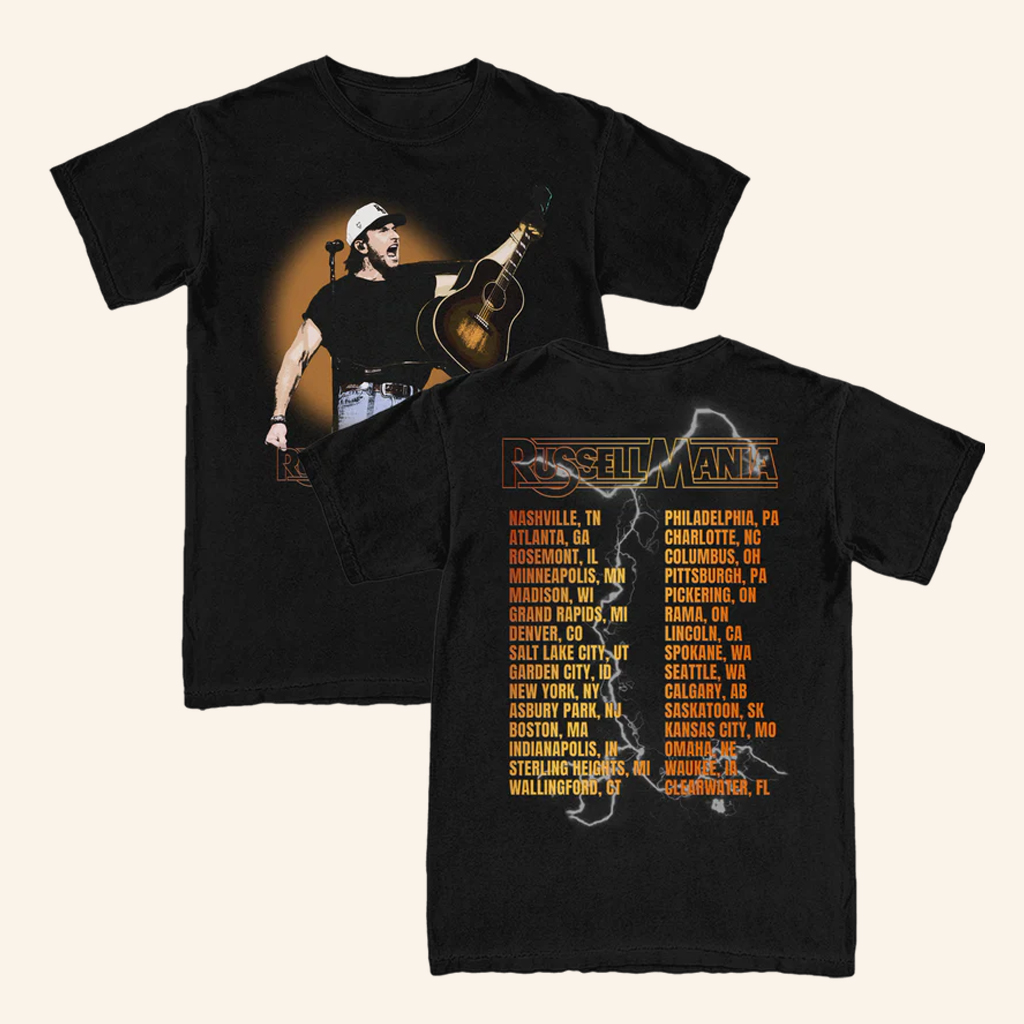 Russell Dickerson Merch Russellmania Tour T-Shirt Best Gifts For Music Lovers Russell Dickerson Merch Russellmania Tour T-Shirt Best Gifts For Music Lovers