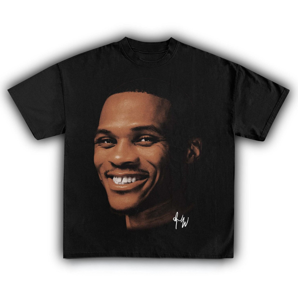 Russell Westbrook Big Face T-Shirt For Basketball Fans Birthday Present For Him
