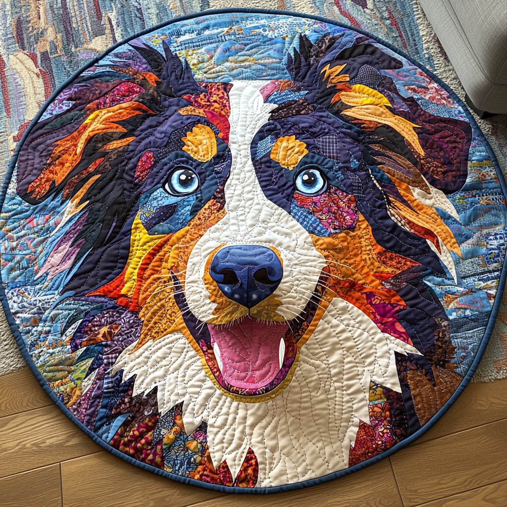 Rustic Aussie Soul Quilted Round Mat Front Door Entryway Ideas Gifts For Dog Lovers