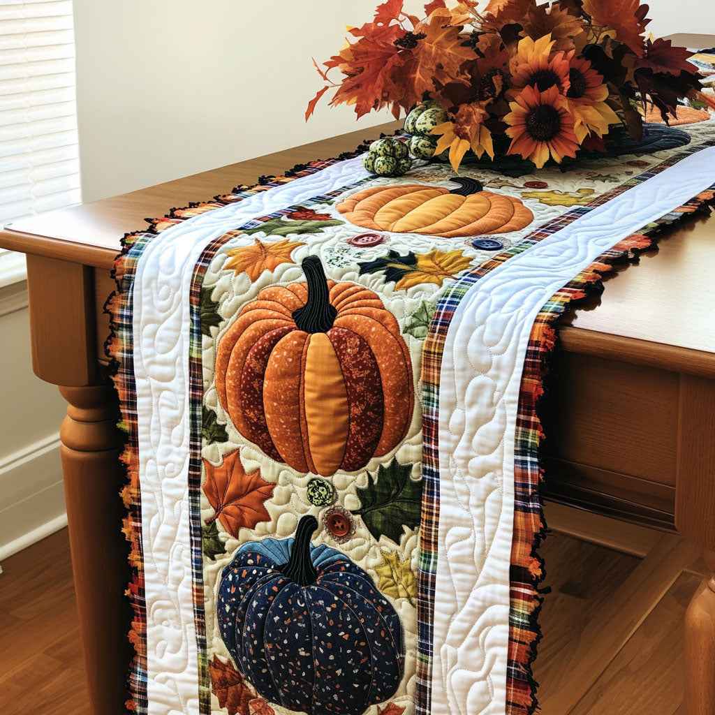 Rustic Autumn Quilted Table Runner Fall Table Runner Gift Ideas For Friends