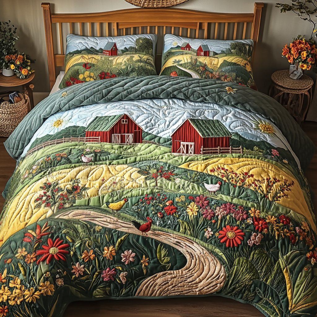 Rustic Beauty Quilted Bedding Set Farmhouse Bed Decor 2025 Christmas Gifts