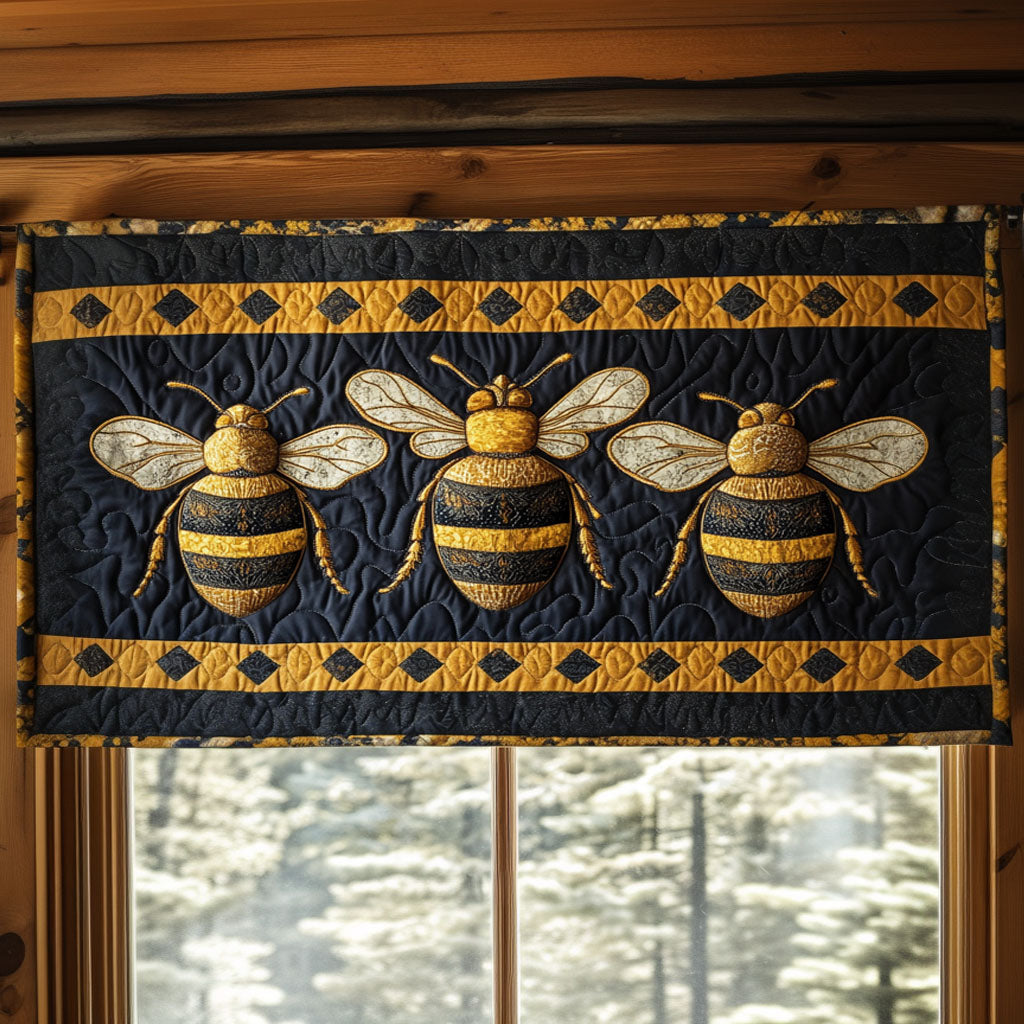 Rustic Bees Quilted Valance Country Style Quilted Valance Unique Christian Gifts