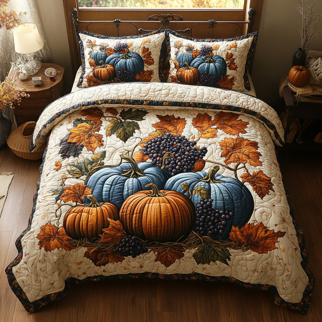 Rustic Bloom Quilted Bedding Set Bed Room Decoration Fall Autumn Gifts For Him