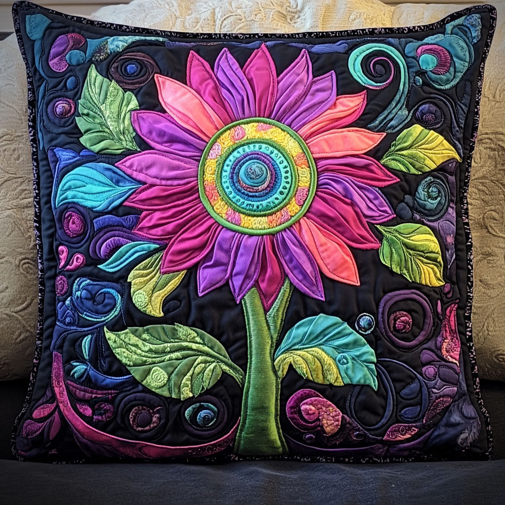 Rustic Bloom Quilted Pillow Case Nice Pillow Covers Sunflower Theme Gifts