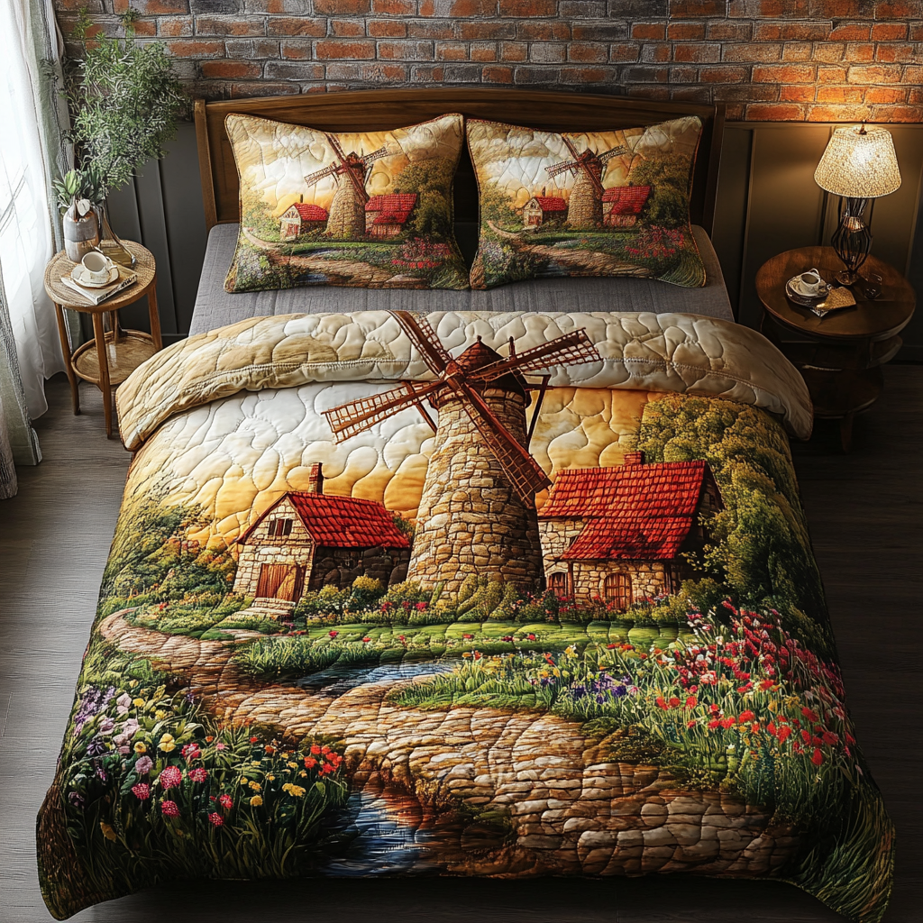 Rustic Breeze Quilted Bedding Set Farmhouse Bed Decor Unique Gifts Family