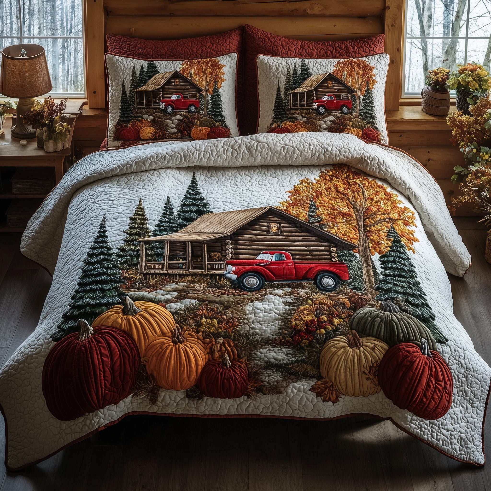 Rustic Cabin Quilted Bedding Set Modern Design