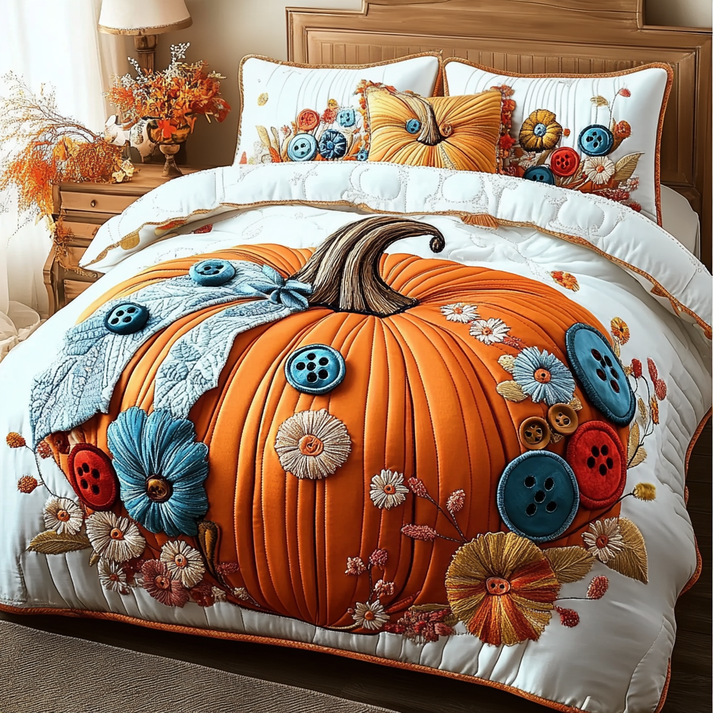 Rustic Charm Quilted Bedding Set Bed Decorations Autumn Inspired Gifts