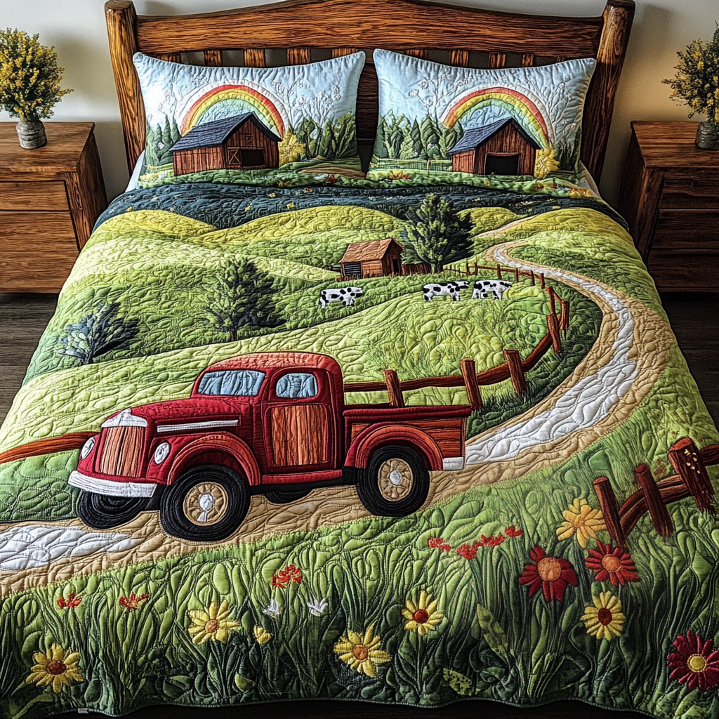 Rustic Charm Quilted Bedding Set Premium Comforter Set for Restful Nights