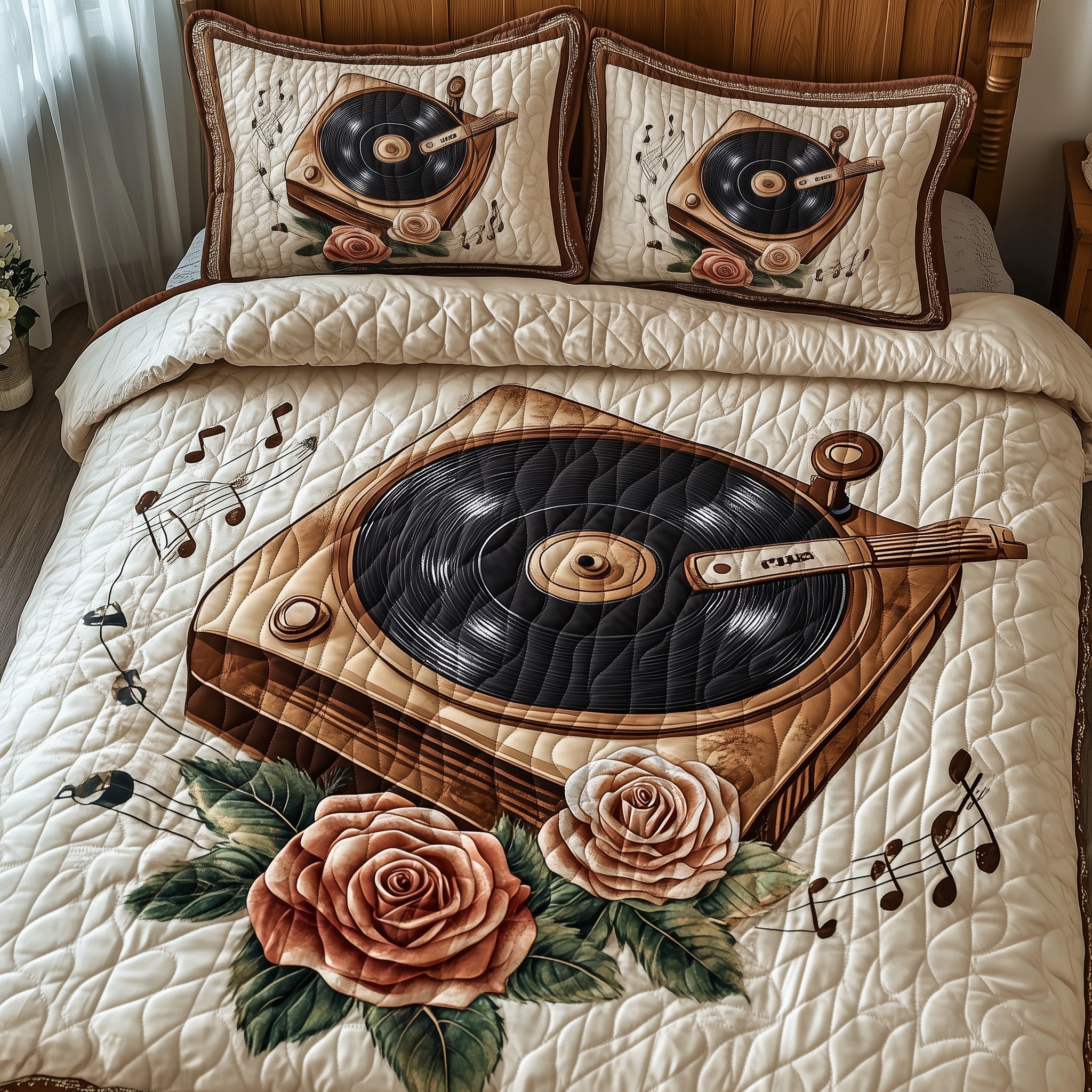 Rustic Chords Quilted Bedding Set Duvet Cover Merchandise Cute Housewarming Gifts