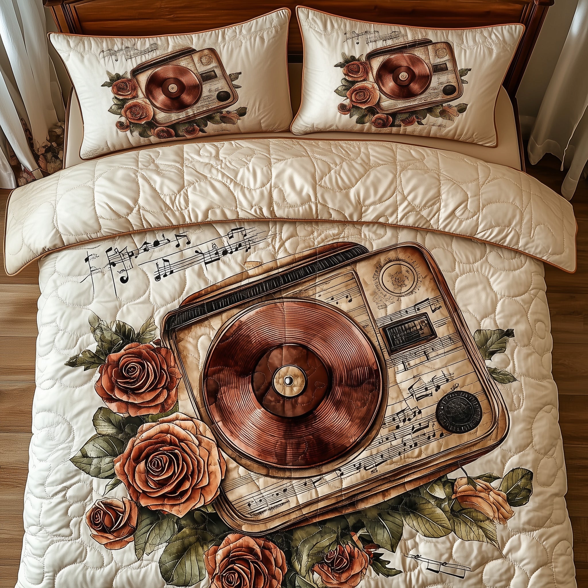 Rustic Chords Quilted Bedding Set Duvet Cover Merchandise Useful Housewarming Gifts