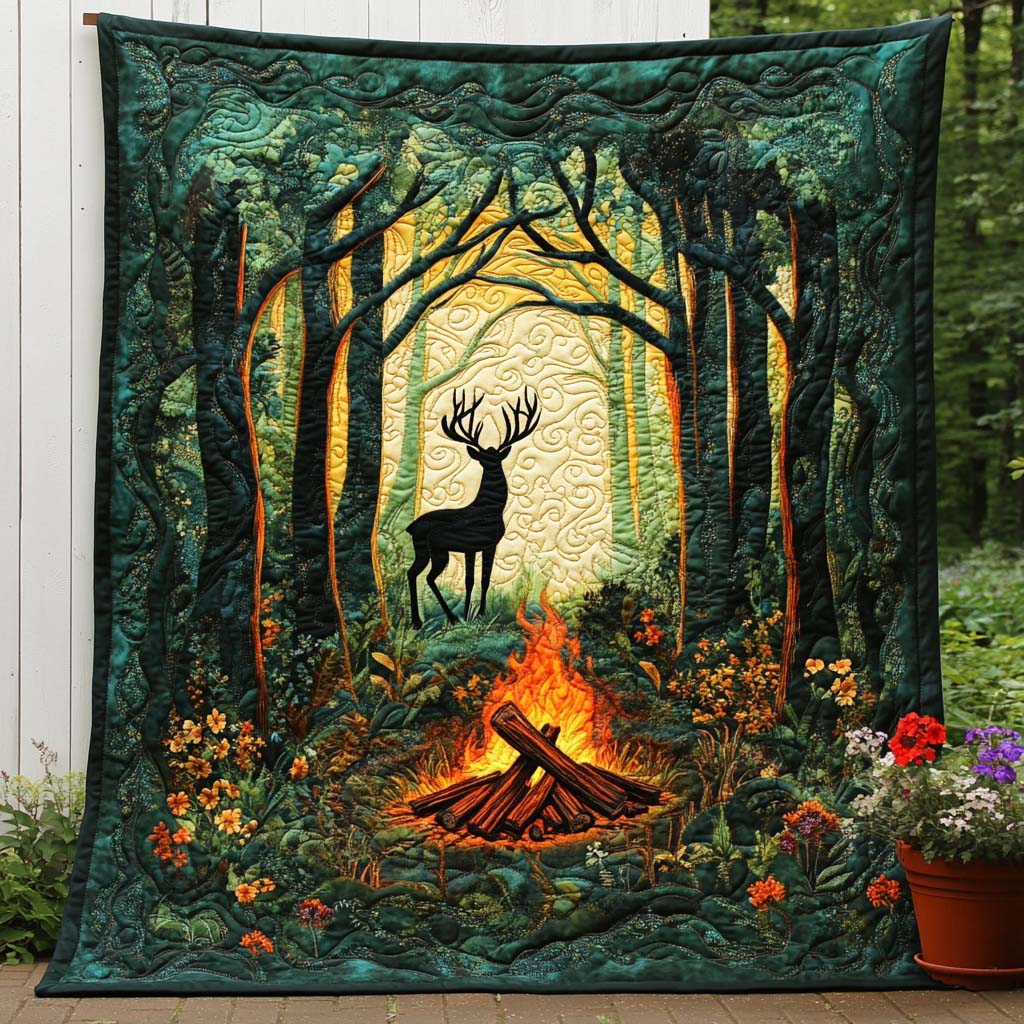 Rustic Deer Life Quilted Blanket Christmas Room Decor Gifts For Deer Hunters