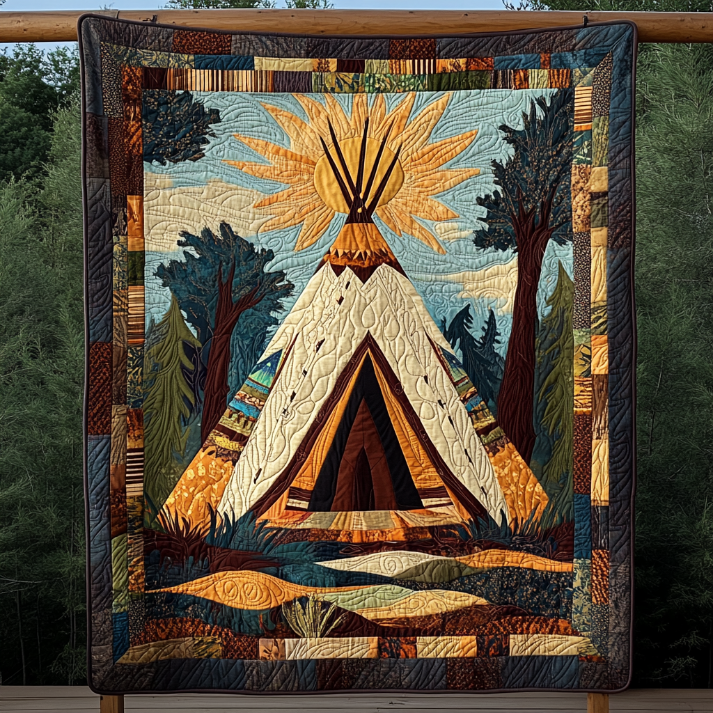 Rustic Essence Quilted Blanket Bedroom Xmas Decor Native American Gift Shop
