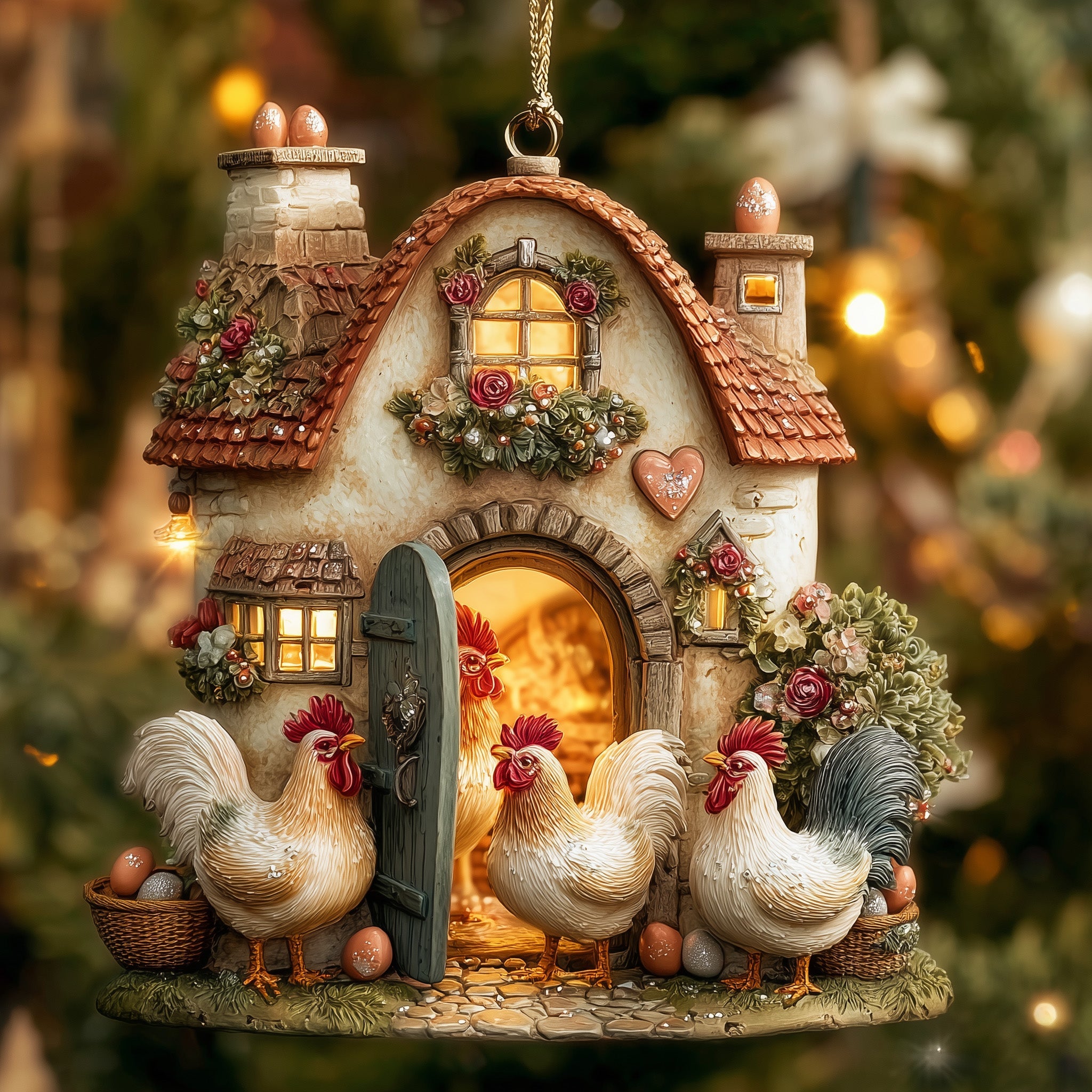 Rustic Farmhouse Acrylic Ornament Christmas Ornament for Mom