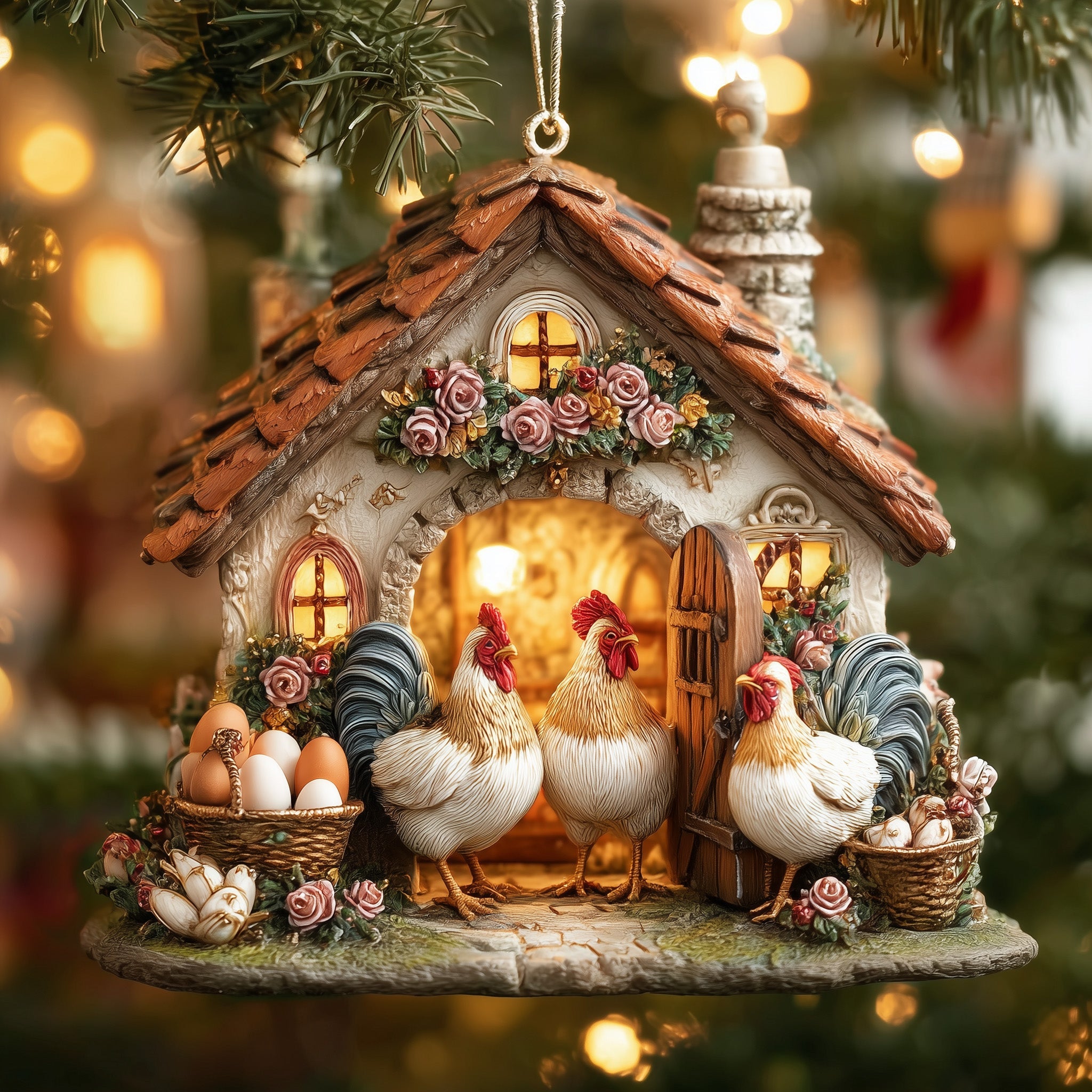 Rustic Farmhouse Acrylic Ornament Housewarming Ornament Gift