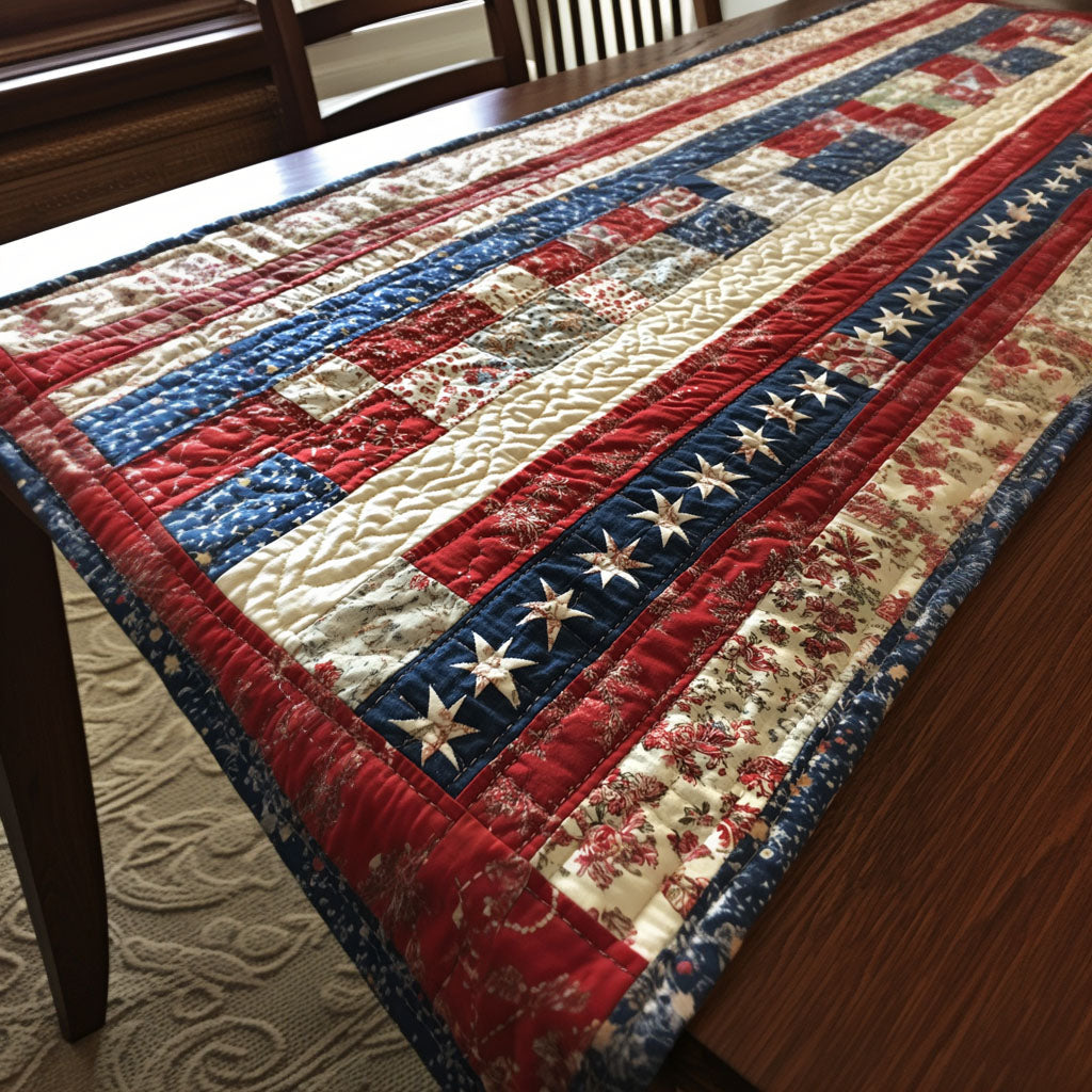 Rustic Glory Quilted Table Runner Dining Table Decor Ideas Best Patriotic Gifts