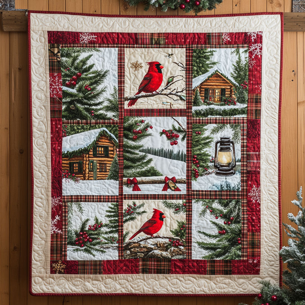 Rustic Glow Cardinal Quilt Blanket Cardinal Blankets And Throws Christmas Presents For Mother In Law