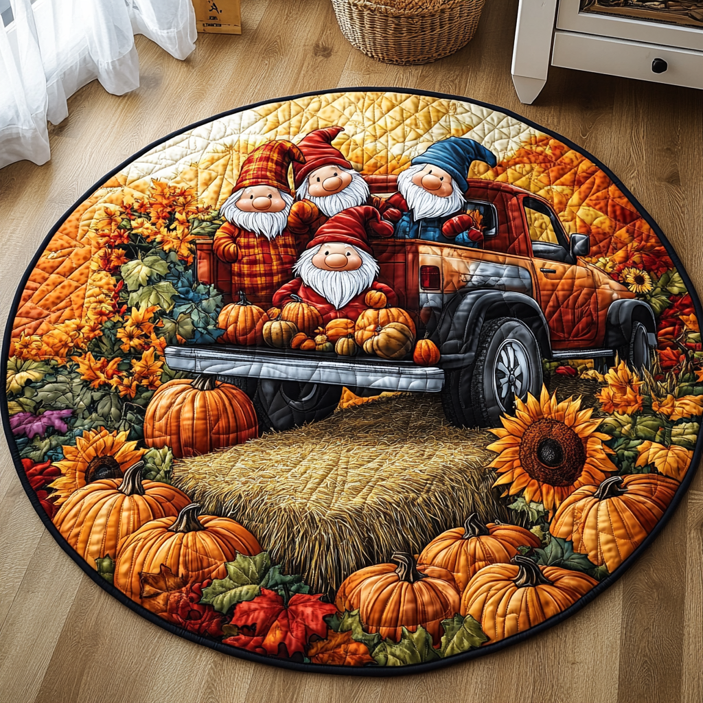 Rustic Glow Quilted Round Mat Christmas Decor For Entryway Good Family Gifts For Christmas