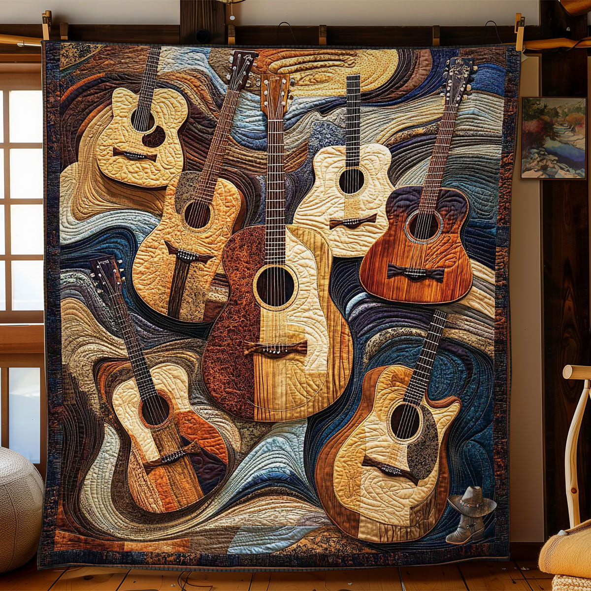 Rustic Guitar Nice Sofa Throws Meaningful Christmas Gifts For Wife 
