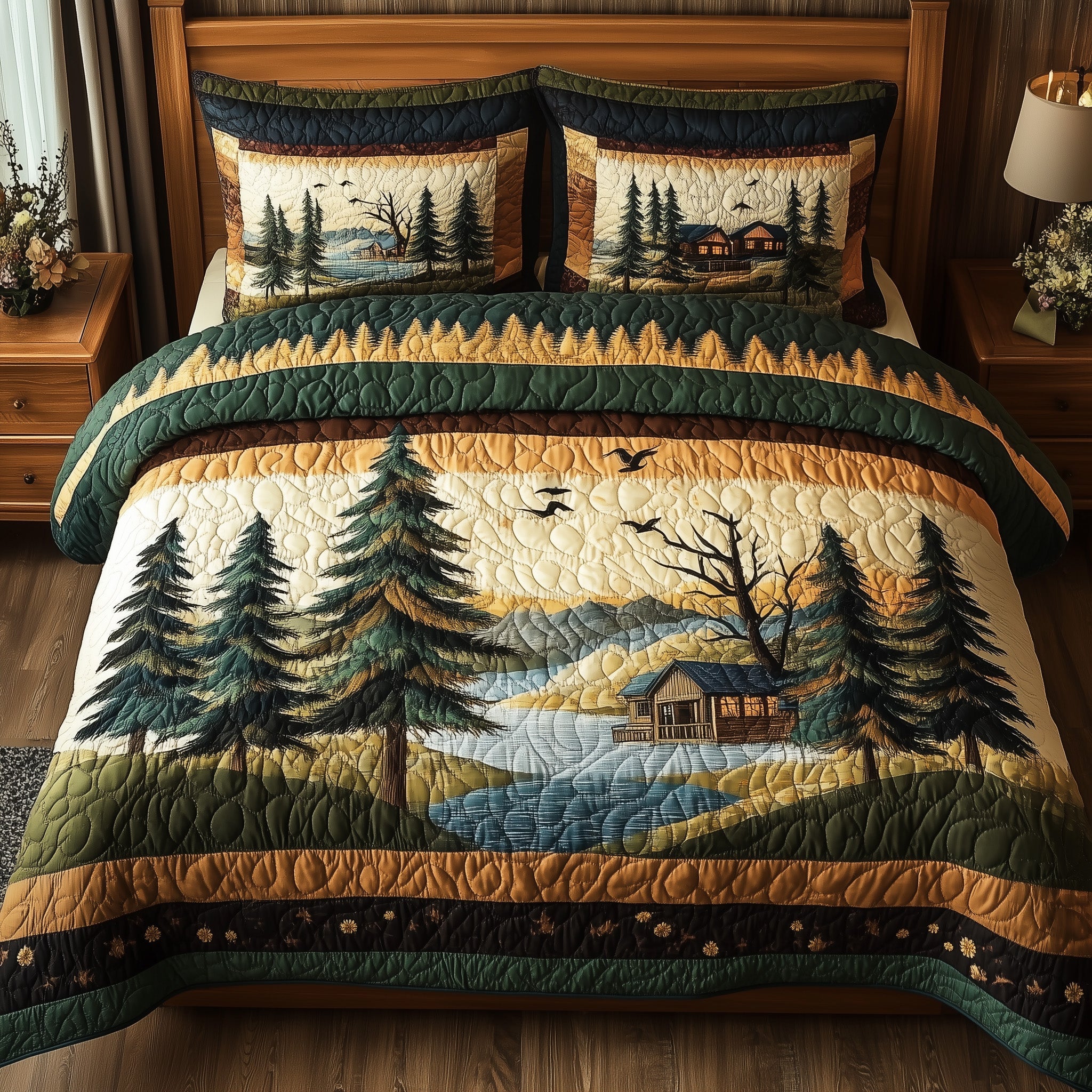 Rustic Harmony Quilted Bedding Set Duvet Cover Bed Sheet Secret Santa Ideas For Men
