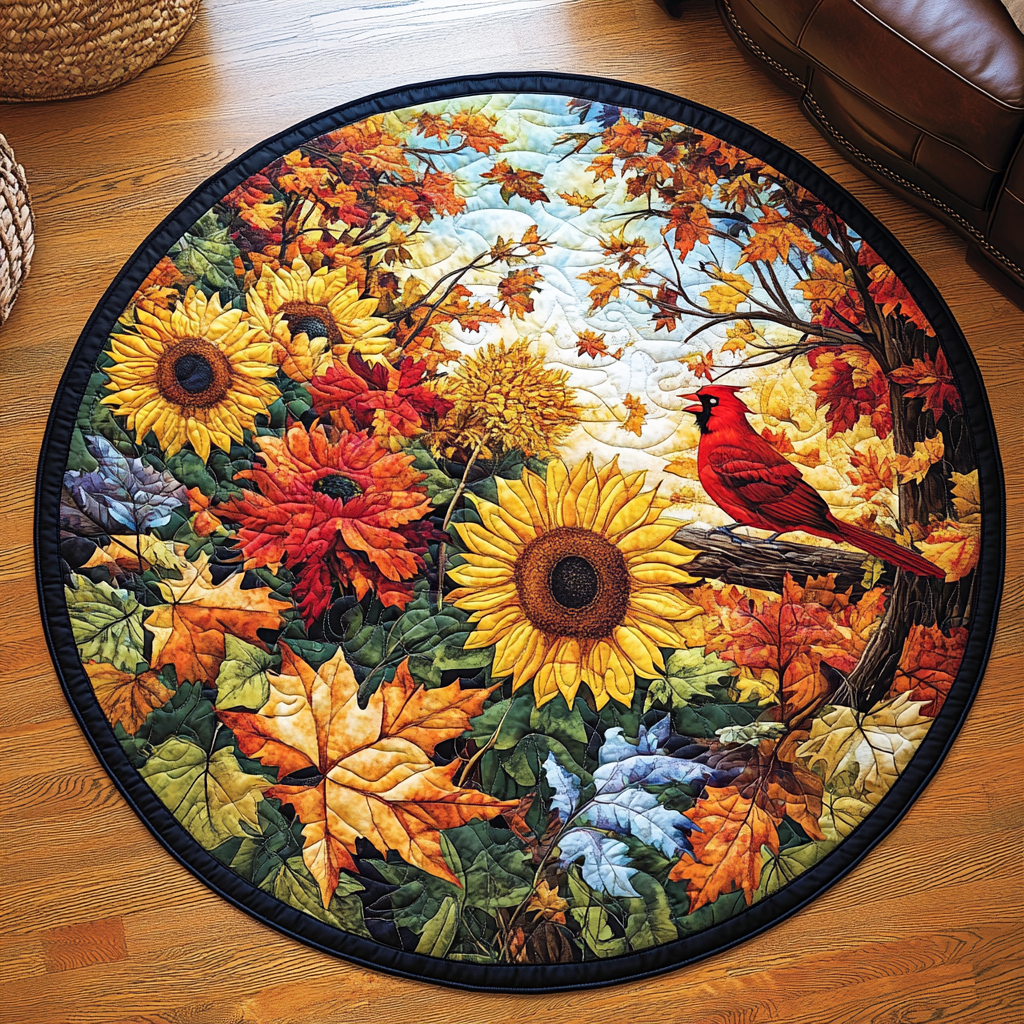 Rustic Harvest Quilted Round Mat Foyer Decor Ideas Christmas Gift Baskets For Families