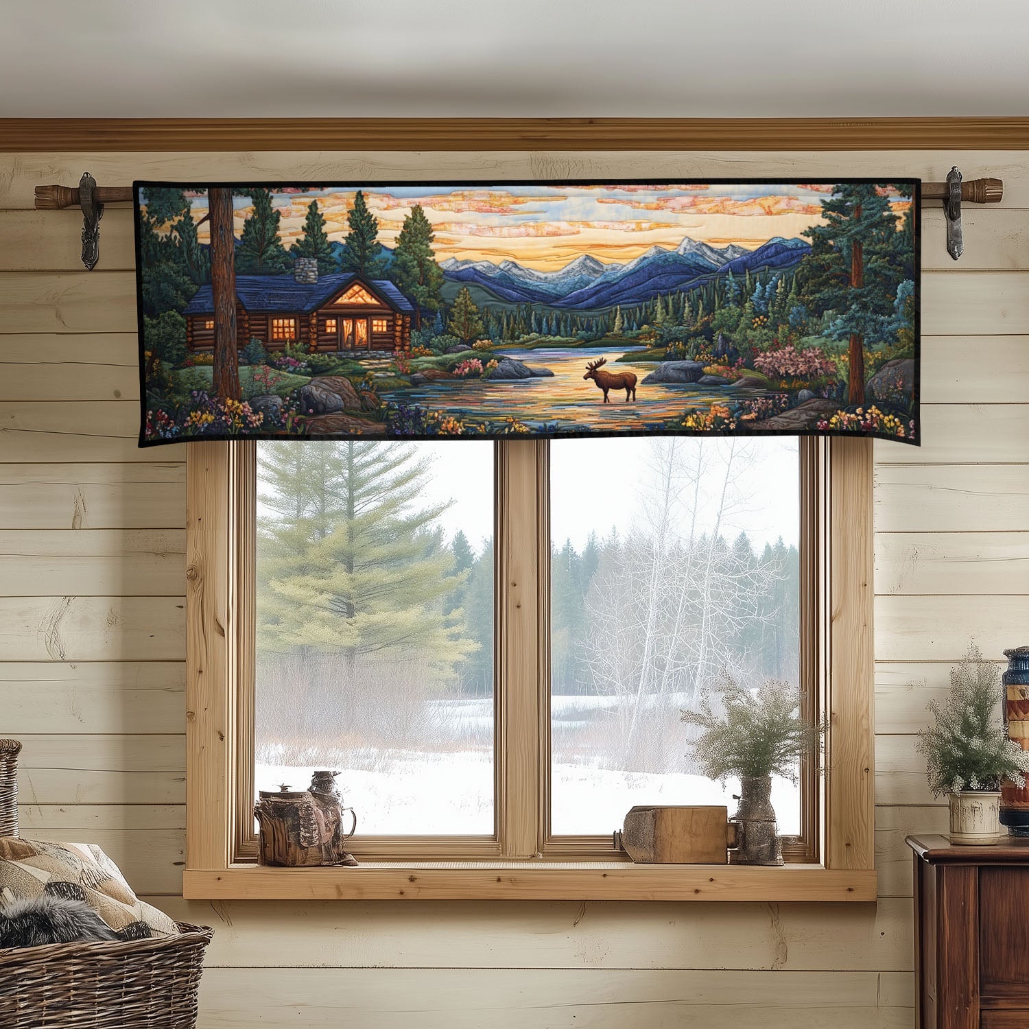 Rustic Haven Charm Quilted Valance Home Front Door Design Best Present For A Farmer