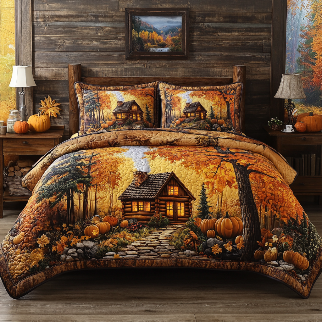 Rustic Haven Quilted Bedding Set Bed Decor Autumn Presents