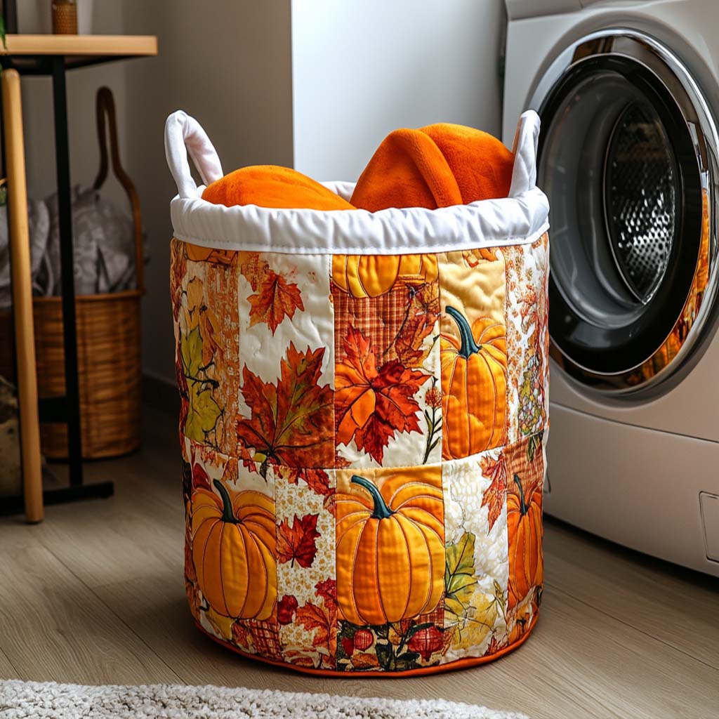Rustic Haven Quilted Laundry Basket Anniversary Merch Gift