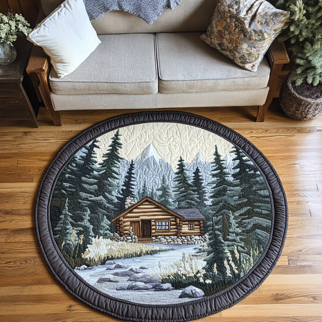 Rustic Haven Quilted Round Mat Front Door Idea Christmas Tree Skirt For Mini Tree