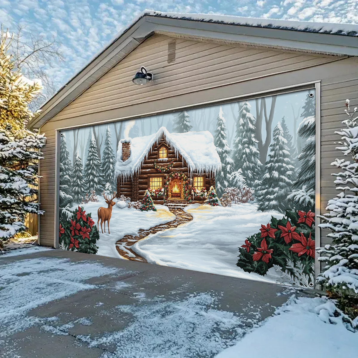 Rustic Holiday Escape Christmas Garage Door Banner Christmas Decor Holiday Gift Ideas