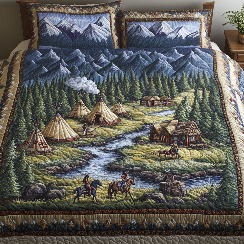 Rustic Journey Quilted Bedding Set Best Comforter Sets Practical Gifts For Horse Owners