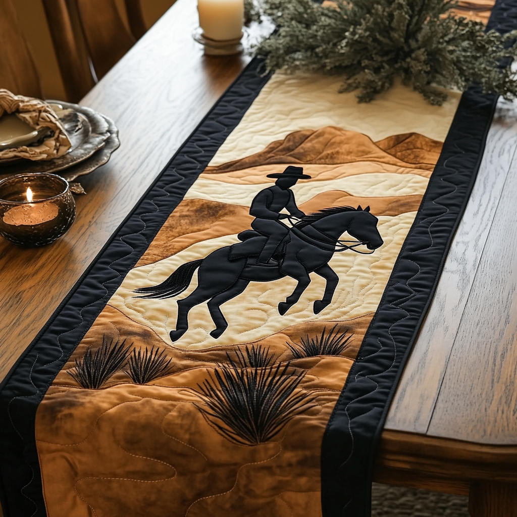 Rustic Journey Quilted Table Runner Dining Table Ideas Gifts For Cowboys