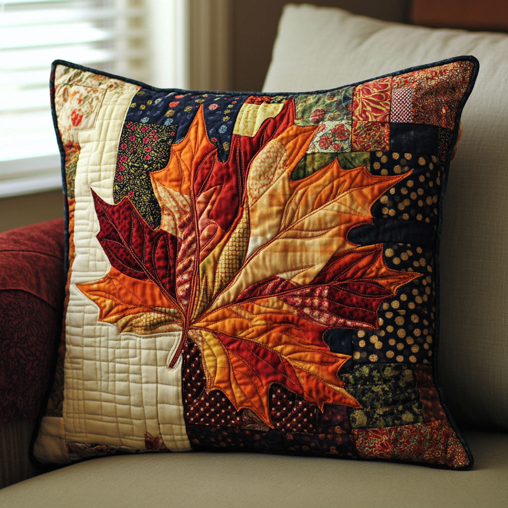 Rustic Maple Quilt Pillow Case Exclusive Pillow Case Gift Set for Home Comfort