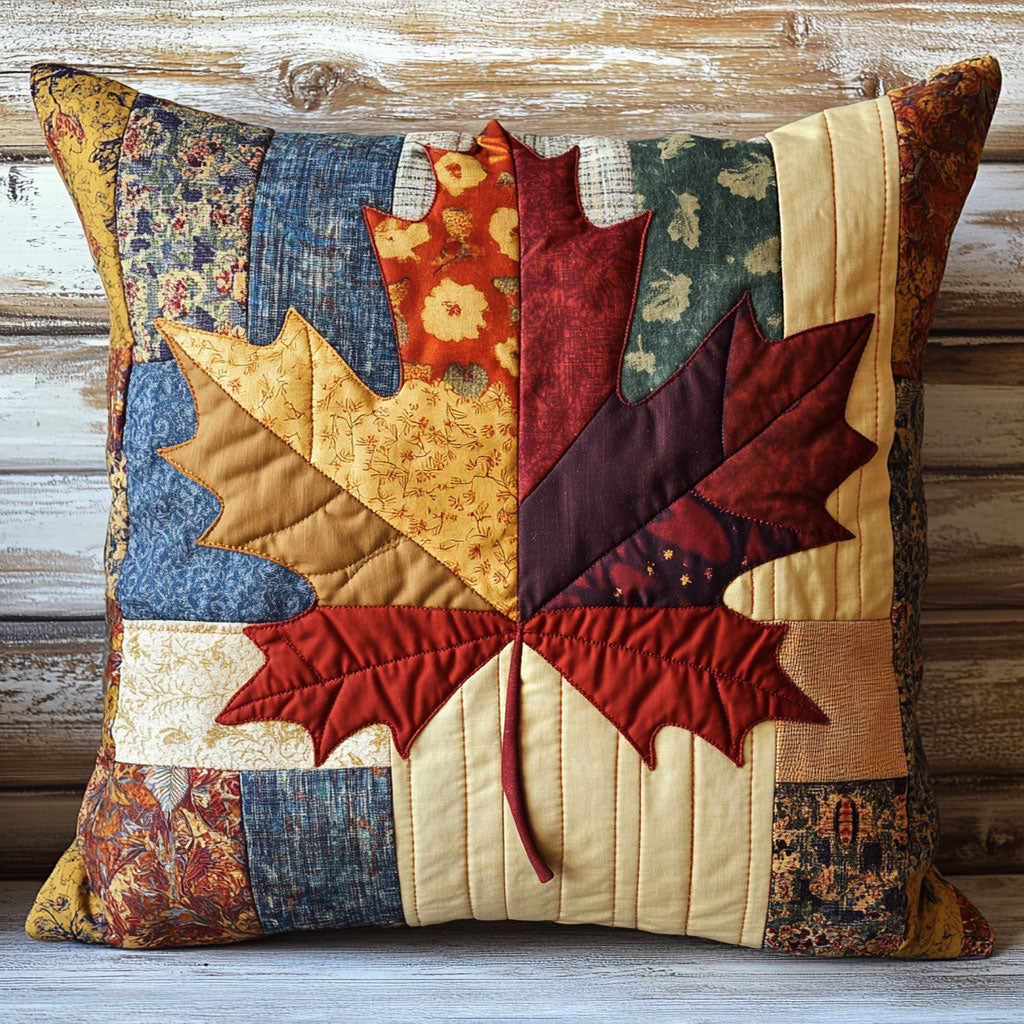 Rustic Maple Quilt Pillow Case Lightweight and Soft Pillowcase for Daily Use