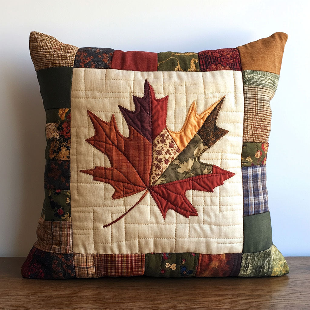 Rustic Maple Quilt Pillow Case Meaningful Home Pillow Gift to Show You Care