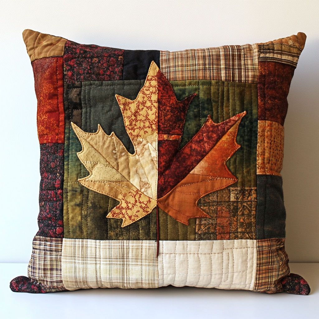 Rustic Maple Quilt Pillow Case Stylish Pillow Gift Idea for Special Occasions(1)