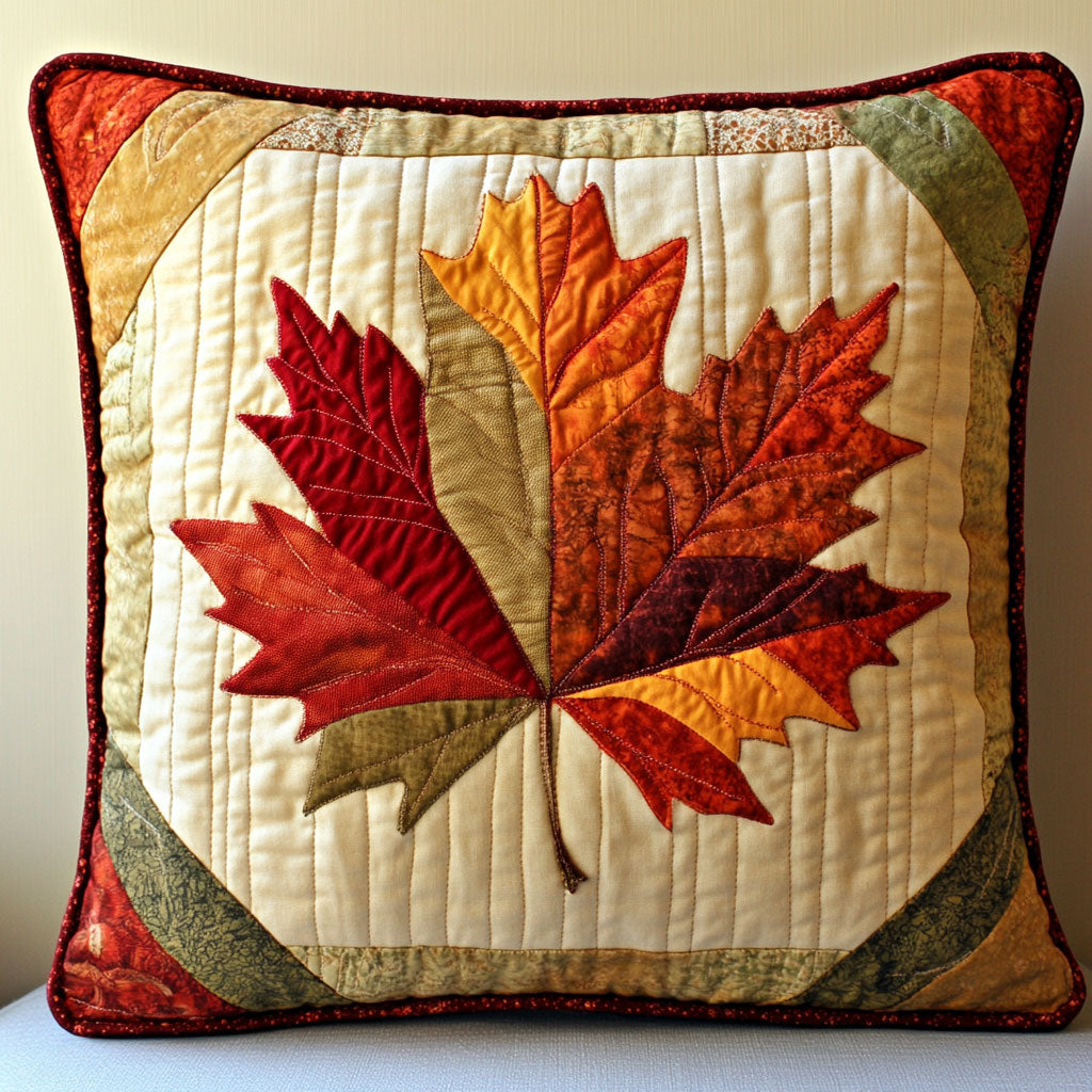 Rustic Maple Quilt Pillow Case Stylish Pillow Gift Idea for Special Occasions