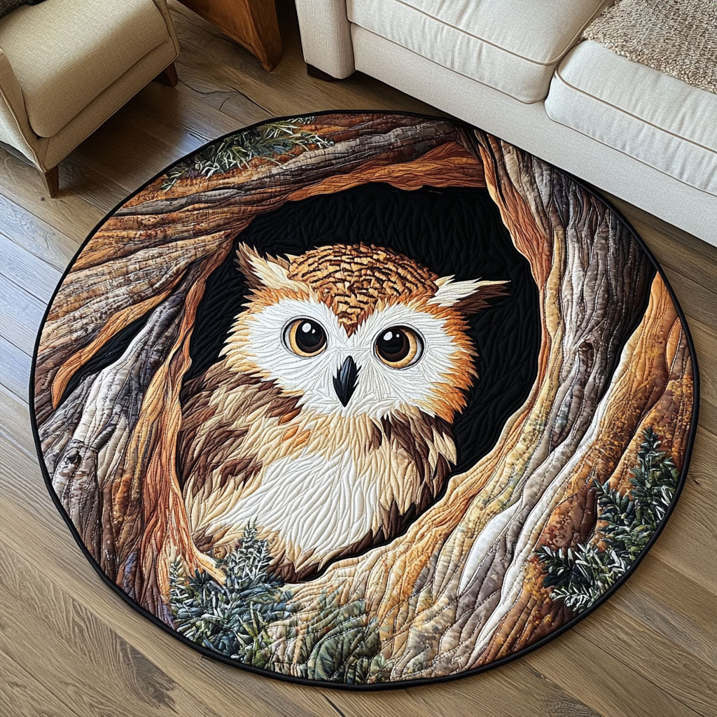 Rustic Nest Quilted Round Mat Entryway Ideas Unique Gifts For Owl Lovers