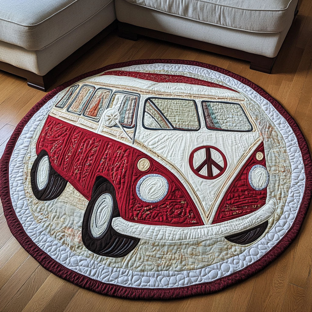 Rustic Nomad Ride Quilted Round Mat Front Door Decor Gift Baskets For Families For Christmas