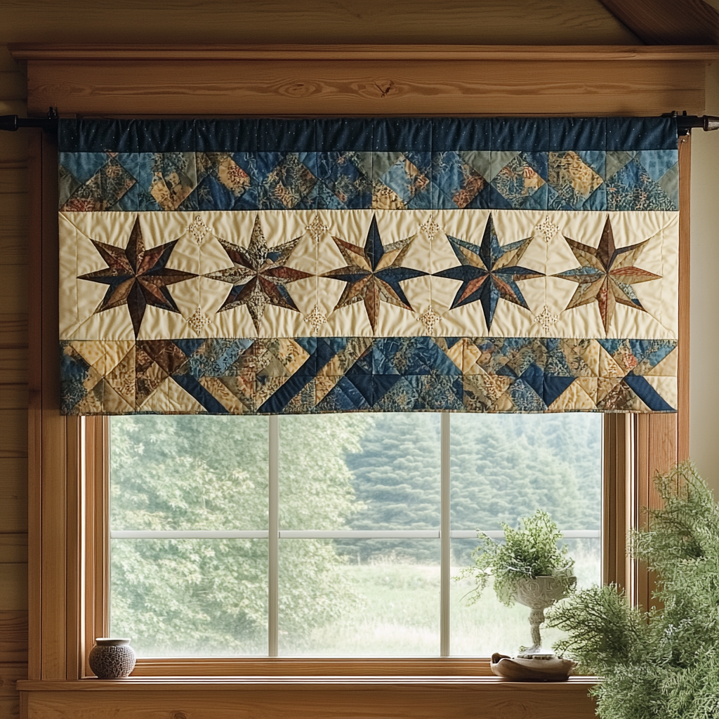 Rustic Radiance Quilted Valance Door Entrance Decor Grandchildren Gifts For Christmas