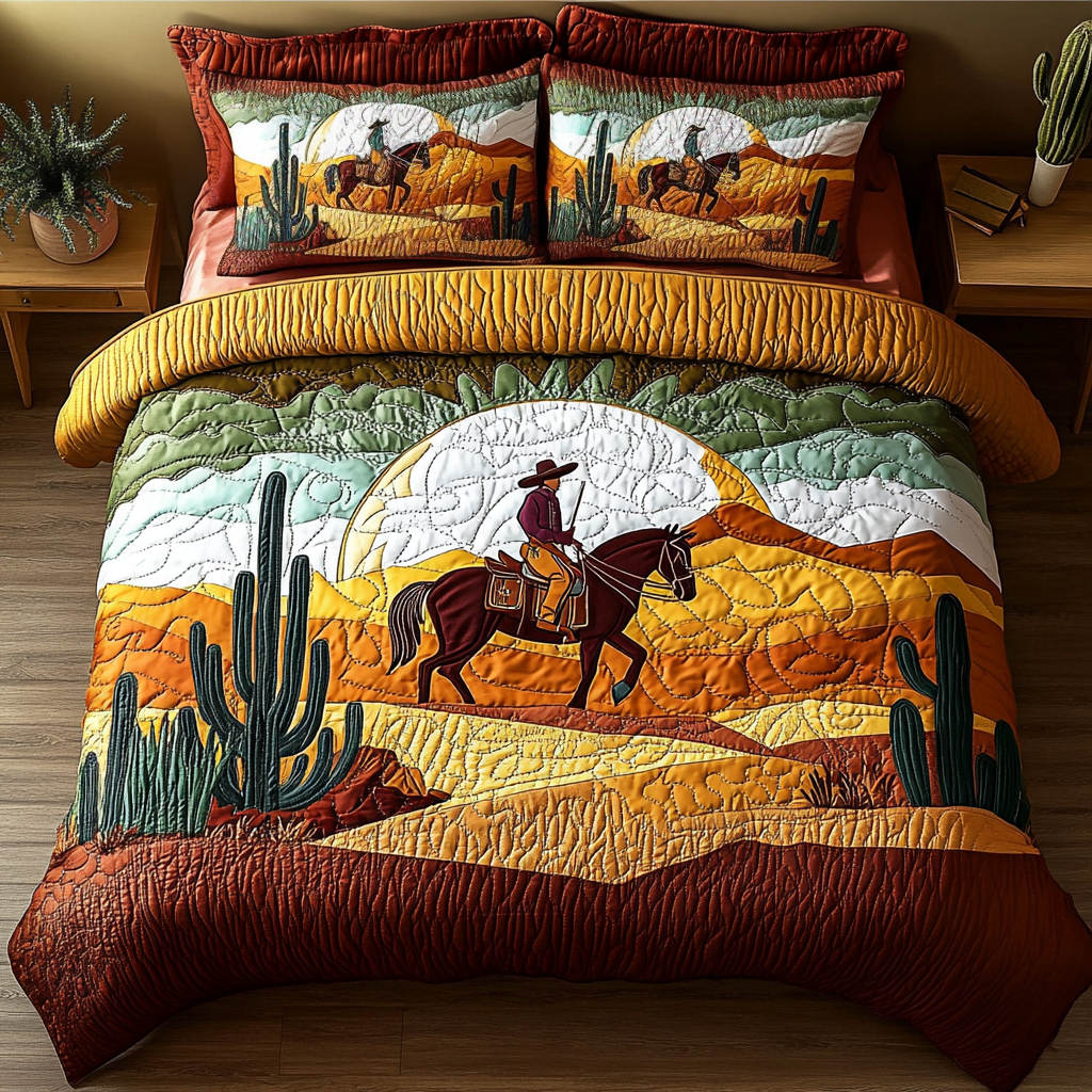 Rustic Range Quilted Bedding Set Best Bed Sheet Set Cowboy Gifts For Her